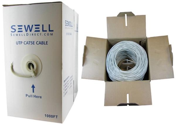 Purple PVC Unshield 24AWG CAT5E Lan Cable , Bulk Network Cable 4 Pairs CCA/BC