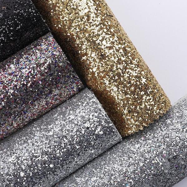 Elástico PU Brillante Hexágono Tejido Brillante Cuero sintético para zapatos Bolsas Arco Artesanía Sombrero Tejido de cuero falso