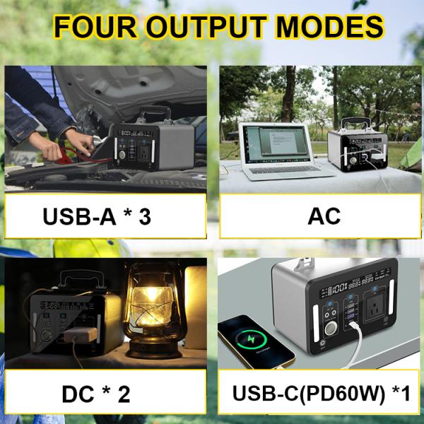 Перезаряжаемые зарядная станция 500W DC12V на открытом воздухе солнечная