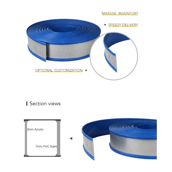 Corrosion Resistant Blue Stainless Steel Channel Letter Trim Cap