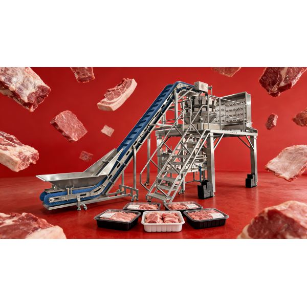 Automatic Food Tray Sealer Machine with Multihead Weigher for High Speed & Stable Output, Accurate Weighing, and Wide Application Range