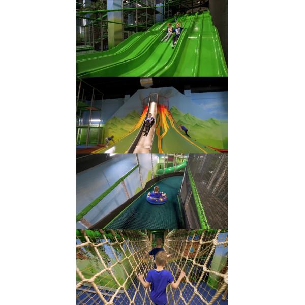 1000 mètres carrés d'équipements de terrain de jeux pour enfants intérieurs à thème vert