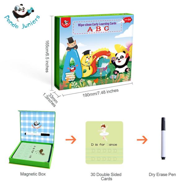 Laminated Alphabet Sight Words & Phonics Flash Cards For Kindergarten Read And Write