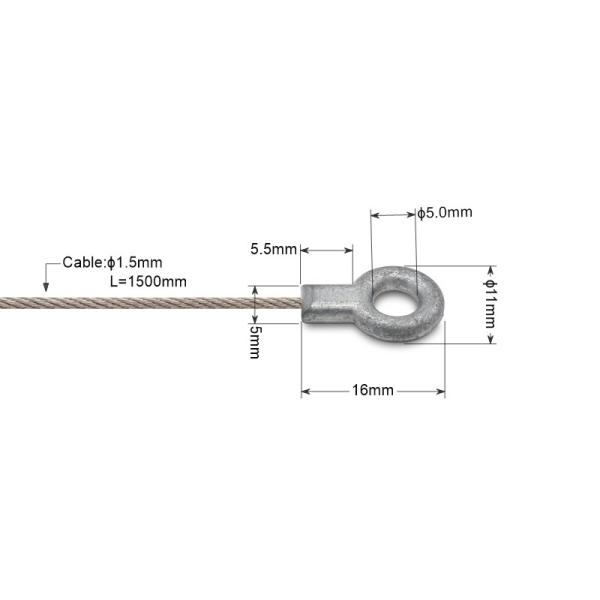 Eye Bolt Aluminum Rope Lifting Slings Cut Resistance Customizable For Acoustic Panel