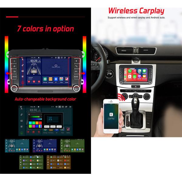VW Universal Octa Core Android Car Stereo 7 дюймов с физическими кнопками охлаждающего вентилятора