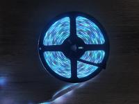 luz de tira 6W flexível do diodo emissor de luz do adaptador de 18lm RGB SMD5050