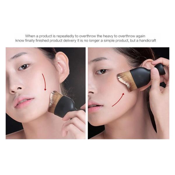 Curved Wave Shapes foundation makeup brush Nylon Hair And Short Handle