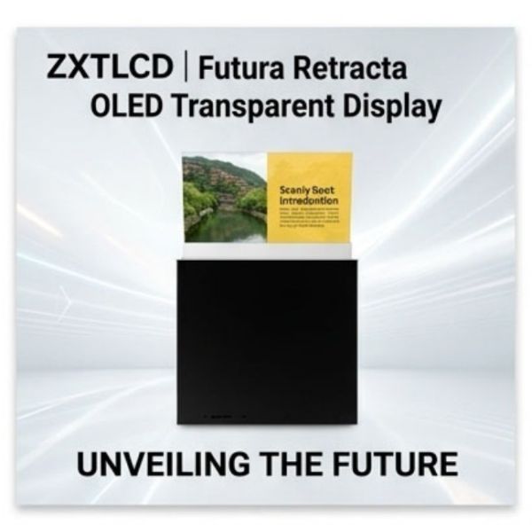 Interactive 30-inch Lifting transparent oled displays Remote Control Height Dynamic Engagement Marketing Equipment