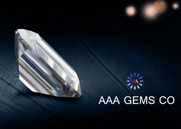 Colorless Emerald Cut Moissanite Loose Stones Forever Brilliance Grade
