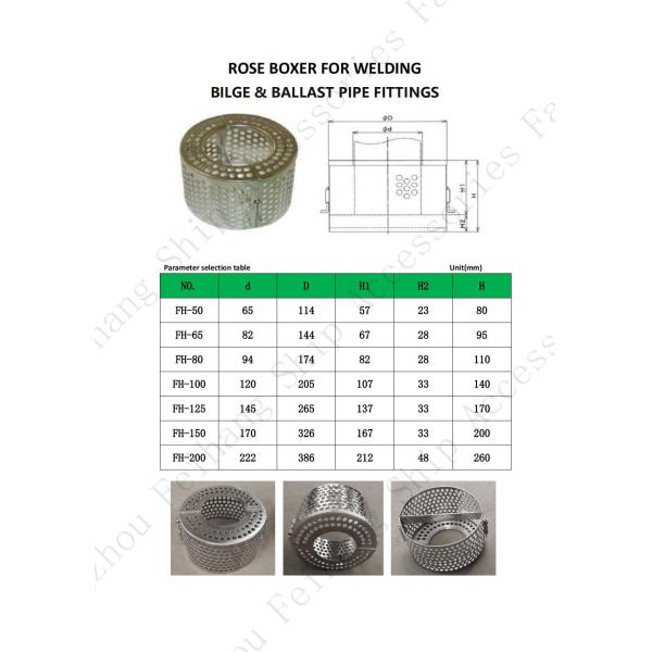 物質的なビルジ及びバラスト管付属品のためのNC No.62rbローズ箱-ステンレス鋼