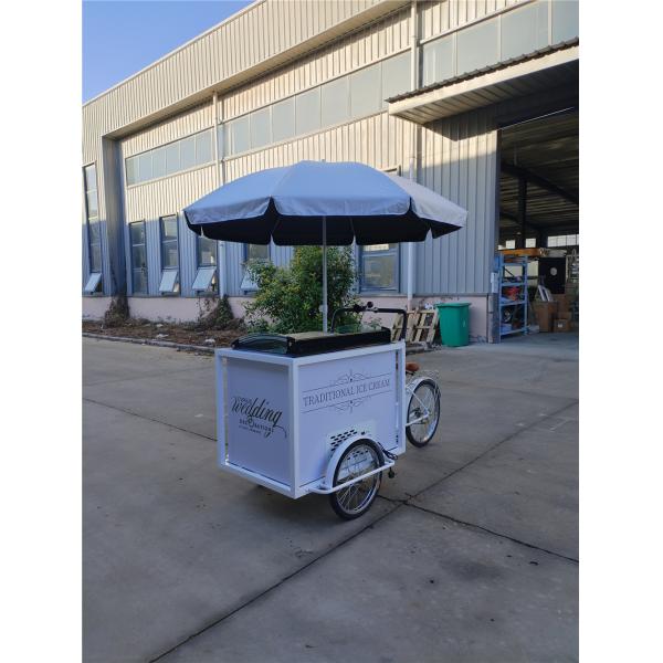 Electric Italian Ice Cream Push Cart Tricycle 220V/380V Voltage 220*87*240cmcm Size