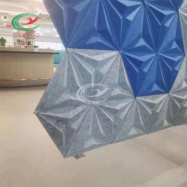 Recycled Stable Acoustic Hexagon Panels , 3D Hexagon Sound Absorbing Wall Tiles