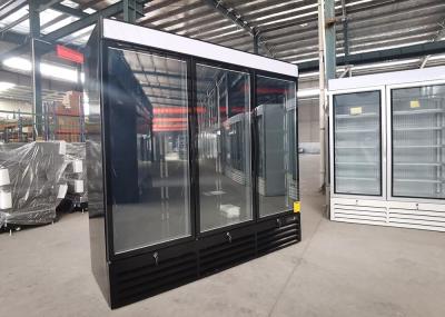 SECOP 1380L Upright Display Freezer With Three Hinged Glass Door