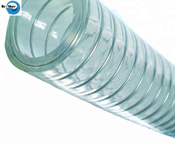 Hose Manufacture Industrial Transparent Anti Static PVC Flexible Vacuum Spiral Steel Wire Pipe Hose