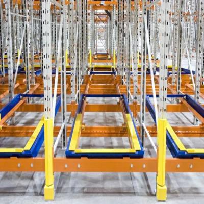 Adjustable Heavy Duty Push Back Pallet Racking System FEM standard
