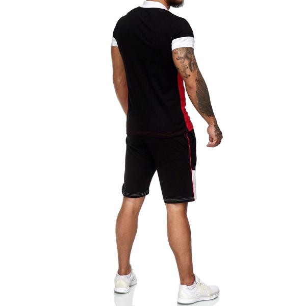 OEM Football Sports Mens Tracksuit Shorts Set Slim Fit Customs Logo