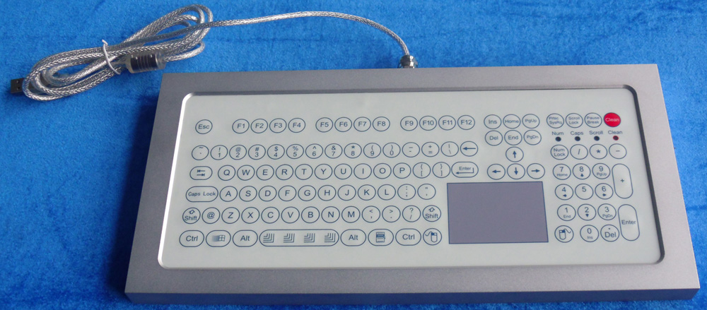 Клавиатура настольного компьютера мембраны USB промышленная, компактная клавиатура с touchpad