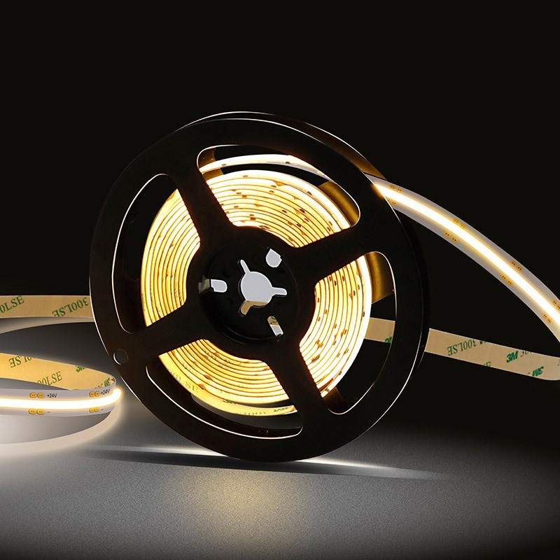 480led/m COB Led Strip Light 3000k 4000k 6500k 180 Degrees Dotless Tape Light