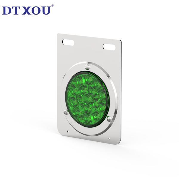 Stainless steel waterproof 4-inch circular LED bracket, semi trailer truck tail light, turn brake light