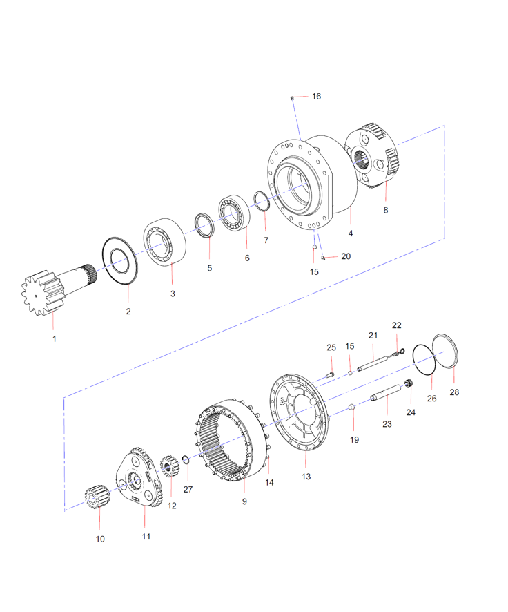 GS27D22D-G1H1N SY950 SY900C 130103000308B Swing gearbox Reducer suitable for Sany excavator