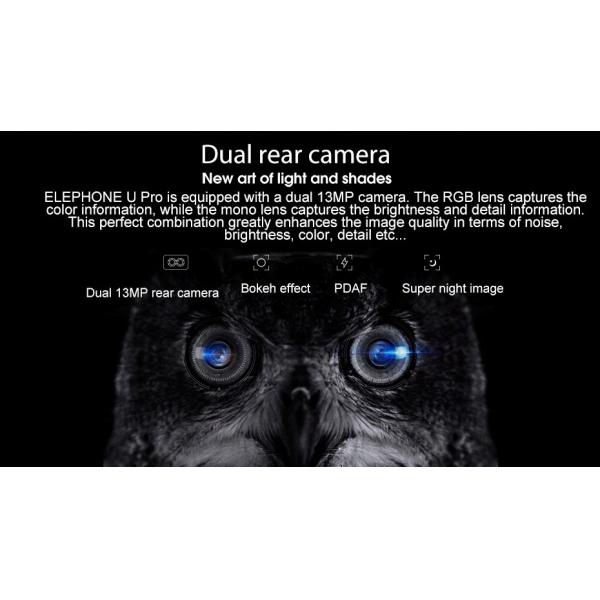 Mobile Phone, 4G Phone, Smartphone 18:9; Elephone U Pro, Snapdragon 660; 5.99'' FHD+; 6GB+128 GB;8.0 OS