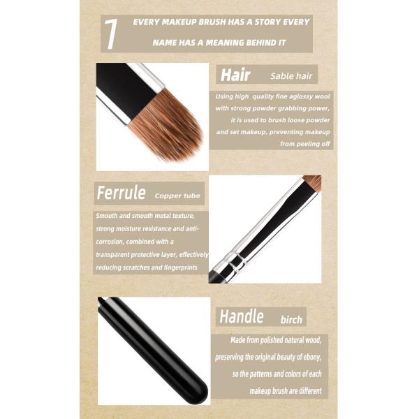 A65 High Grade Sable Tail Hair Eyeshadow Makeup Brushes Easy To Clean