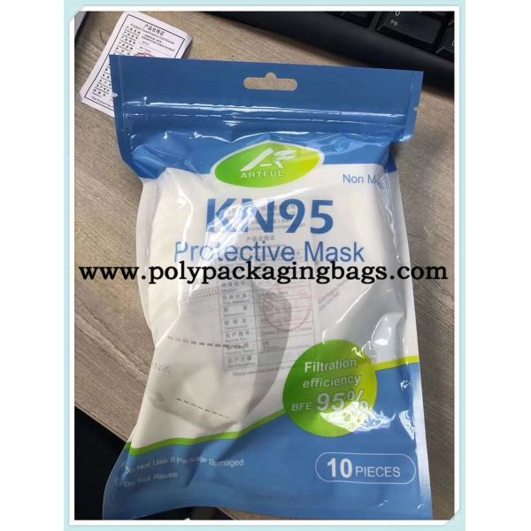 Custom Gravure Printing Resealable KN95 Plastic Ziplock Bags