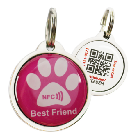 13.56MHZ Anti Lost RFID Pet Tag QR Code 213 EpoxyFor Dog Cat , RFID pet tag