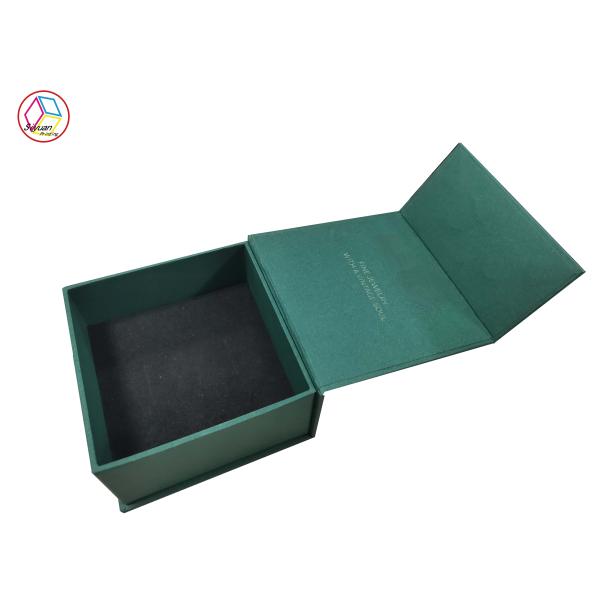 Hot Stamping Flip Cardboard Jewelry Gift Boxes With Foam Insert