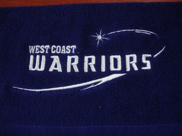 100% cotton Small MOQ blue color gym/sport/golf towel with custom brand logo