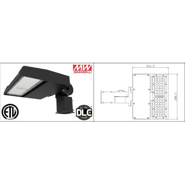 Waterproof 130lm / Watt Led Parking Lot Lights 75w With Meanwell Driver