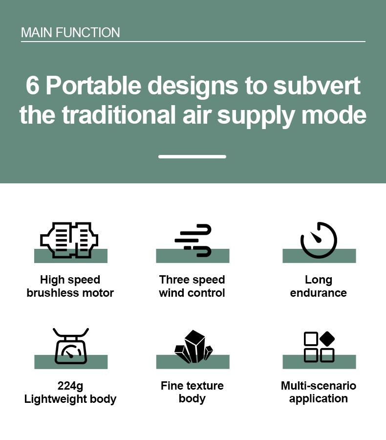 Multifunction High Speed Portable Handheld Type-C Charging Multi Function Super Powerful Air Blower Mini Turbo Jet Fan