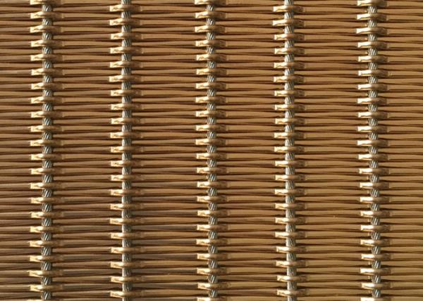 métal flexible tissé architectural Mesh Fabric Free Oil de 12m 1.55mm Rod Pitch