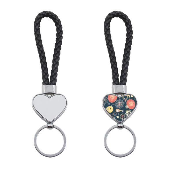Porte-clés en corde PU par sublimation, porte-clés personnalisé vierge par sublimation pour voiture