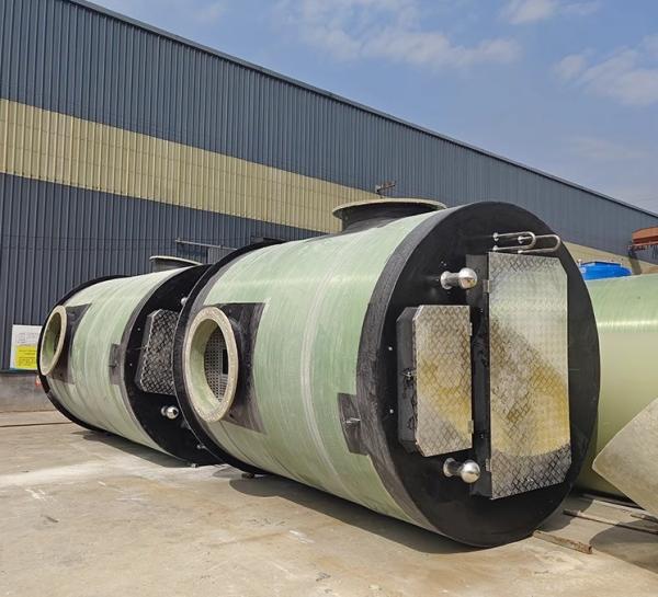GRP Compact Integrated Water Lift Station for Flood Control Sewage Solution