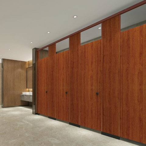 Paneles de cabina de inodoro comercial Tablero fenólico compacto impermeable para cabina