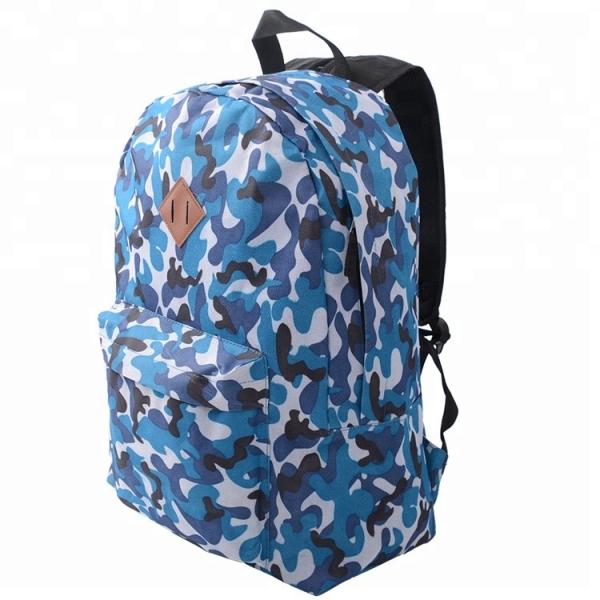 Camo Inventory School Laptop Backpack Stationery Outdoor Traveling Navy Blue