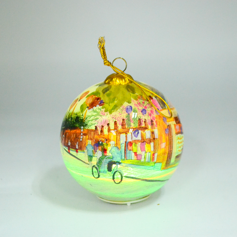Wholesale Cordless Glass Ball Lamp with Battery Operated Led Lights Glass Sphere Christmas Tabletop Decor Xmas Party Decoration
