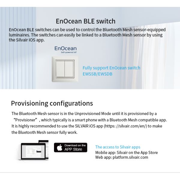 Zhaga Book20 Based SILVAIR Bluetooth Mesh PIR motion sensor, DALI-2 D4i output, self-contained 