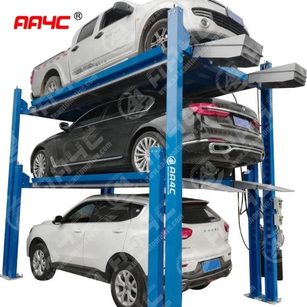 AA4C 4 post triple stacker car  parking lift car elevator  high rise 4 post parking lift AA-PEP54/3500