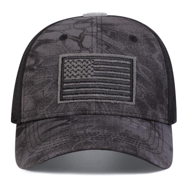 Custom Embroidered Constructed 6 Panel Cotton Twill Profile Trucker Cap with Curved Visor