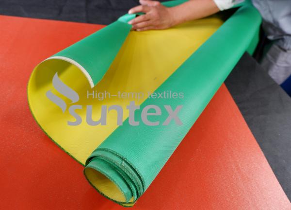 Tecido/tecido de fibra de vidro revestido com material PU para proteção de soldagem Tecido retardador de chamas para capas de proteção térmica