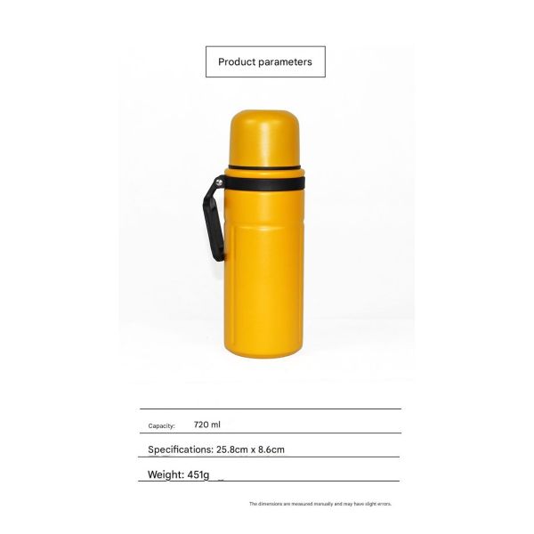 Customized 720ML 304 Stainless Steel Insulated Workout Water Bottles With Handle And Push-To-Dispense Thermos Flask Convenient For Outdoor Sports