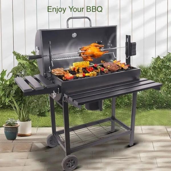 Heavy Duty Multifunctional BBQ Spit Rotisserie Roaster Grill 131x71x103CM