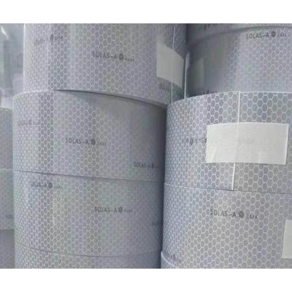 Material reflector blanco plateado cinta retro-reflectiva SOLAS marina para señales de seguridad