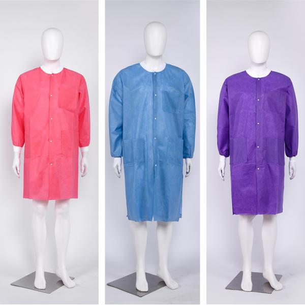 OEM disposable lab coat  antistatic lab coats with collar