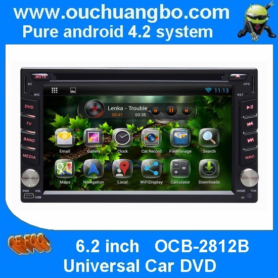 Ouchuangbo Auto Radio Player for Universal Car DVD Android 4.2 Sat Navigation Stereo System OCB-2812B