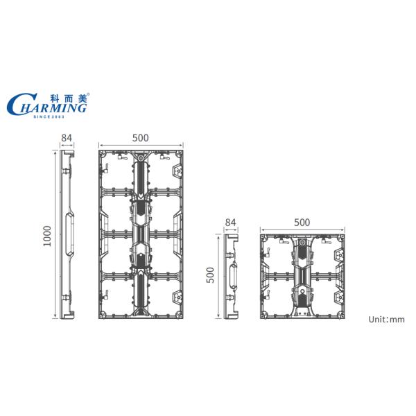 E Series 4K 3840Hz 500x1000mm P3.91 LED Screen Quick Connection Truss