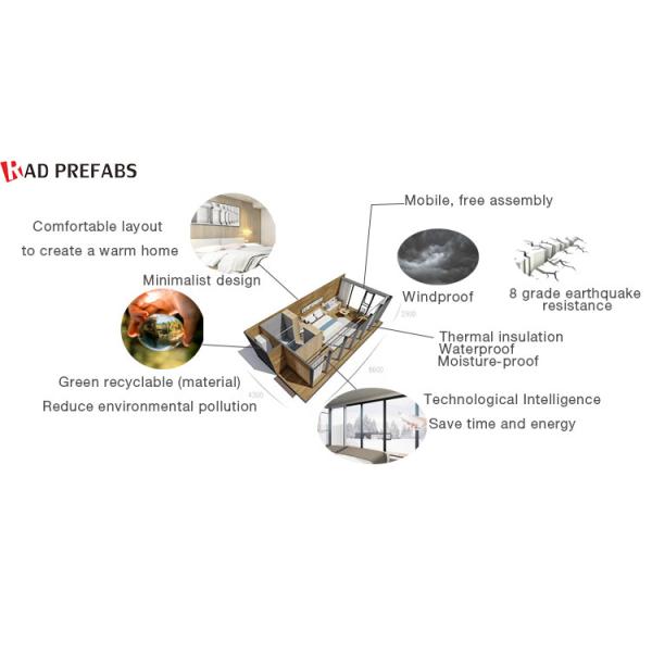 Prefab алюминиевой структуры современный расквартировывает роскошные панельные дома