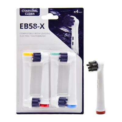 EB58-X Bambous Charbon de bois Biodégradable électrique de la brosse à dents de remplacement des têtes pour la bouche